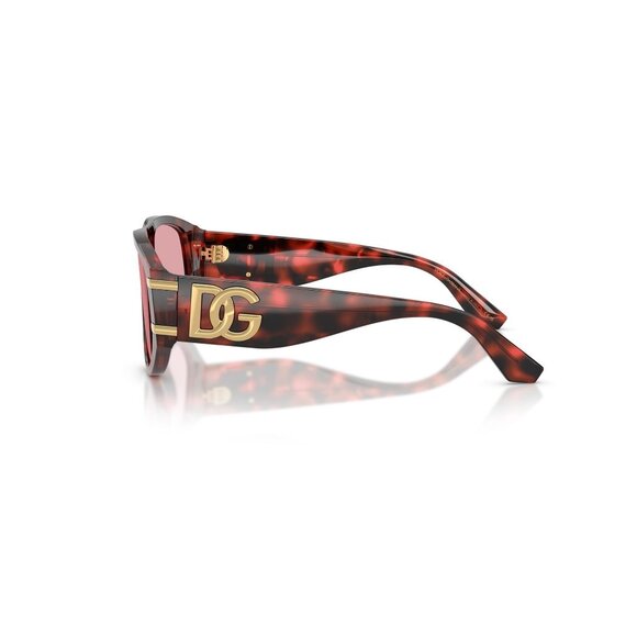 New Dolce & Gabbana Havana Aviator DG4499 3358/84 Sunglasses Women - Picture 3 of 6